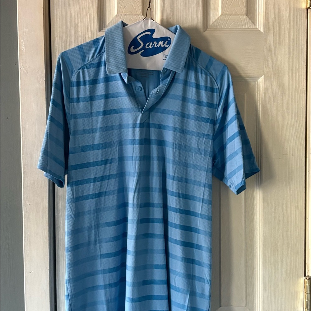 Under Armour Light Blue Striped Polo Shirt